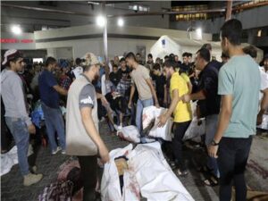 شاهد لقطات مفجعة من القصف الوحشي الصهيوني على مستشفى المعمداني